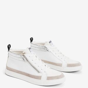 Mid top white sneakers